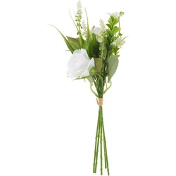 Kunstblume Blumenbund Mix Rose, 33 cm weiß