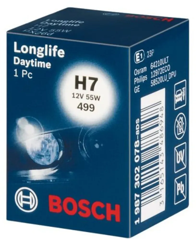 Ampoule, éclairage de virage BOSCH H7 Longlife Daytime 12V, 55W