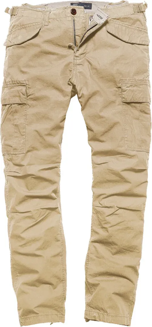 Vintage Industries Miller M65 Broek, beige, 34 Voorman