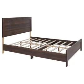 MCW Doppelbett P44 160 x 200 cm MDF Walnuss Walnuss-Optik