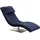 SalesFever Relaxliege Samt 60 x 82 x 170 cm Blau mit Nackenkissen