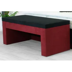 Bettbank, rot (bordeauxrot, schwarz), WESTFALIA SCHLAFKOMFORT, Sitzbänke