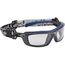 Bollé Safety PSSBAXT-023, Schutzbrille, 1 Stück, Einheitsgröße, schwarz/blau Serie BAXTER