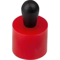 FEDERNDES SEITENDRUCKST. STANDARD FEDERKRAFT D=6, D2=5,9, L1=3,7, KUNSTSTOFF ROT, ABWEICHENDE STIFTFORM,