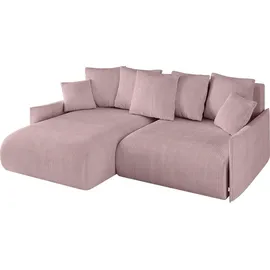 altdecor Ecksofa Cord 2-Sitzer Rosa