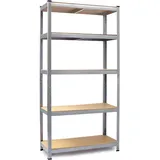 Humberg Schwerlastregal Metall 40 x 90 x 180 cm Silber