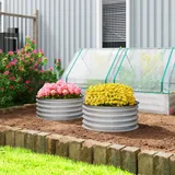 Outsunny Hochbeet 60 x 30 x 60 cm Silber