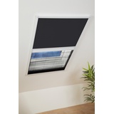 hecht International Insektenschutzrollo für Dachfenster, transparent, weiß/schwarz, BxH: 110x160 cm weiß