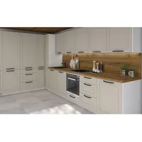 Feldmann-Wohnen Küchenzeile Oslo L-Form 212 cm weiß / cashmere matt