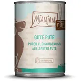 MjAMjAM purer Fleischgenuss 400g Dose Hundenassfutter 6 x 400 g - Pute pur