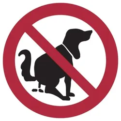 Verbotsschild, Hier kein Hundeklo - praxisbewährt - 300x0.45 mm Aluminium geprägt