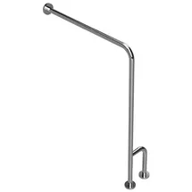 Brillantbad BELP Stützgriff Rechts Edelstahl poliert mit Abdeckung 230x866x840 mm, 120 kg Traglast für Bad & WC >> zum Bohren