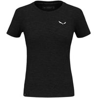 Salewa Damen Eagle Minilogo Merino Women T-Shirt, Black Out, XS EU