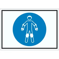HB-Druck Schutzausrüstung für Rollsport benutzen Symbol Aufkleber A3 (297x420mm)