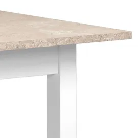 Homestyle4u Esstisch 120x80 in Weiß ausziehbar | Gr.: onesize