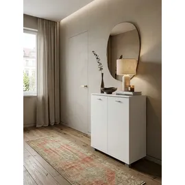 KADIMA DESIGN Schuhschrank 60 x 90 x 35 cm weiß / weiß