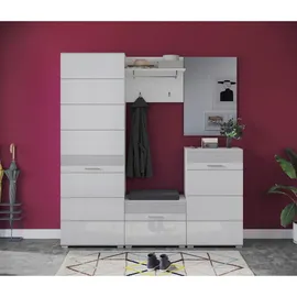 VCM Linus 55 x 96 x 37 cm weiß hochglanz / weiß