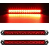 Set Mit 2 Anhängerbrems-rücklichtleisten, 12/24 V, 15 Leds, Wasserdicht, Rücklicht, Fahrlicht, Für Geländewagen, Transporter, Pkw, Wohnmobil, Utv, Atv, Kennzeichnungslicht
