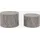 sweeek - 2er Set runde Couchtische mit Marmoroptik - Grau - Grau