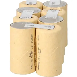 Akkuman Akkupack für Atlas Copco B9,6, BX9,6 9,6V 2000mAh Ni-MH Hochstromfähig Selbsteinbau