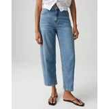 opus pants Damen Barrel | Melly Twisted Barrel Jeans mit Powerstretch Mid Rise mid Blue, 34 L26 - 34W / 26L