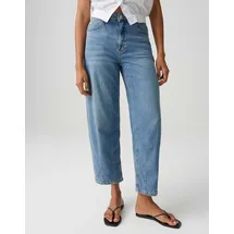 opus pants Straight Fit Jeans mit verkürzter Passform Modell Melly Blau, 34/26