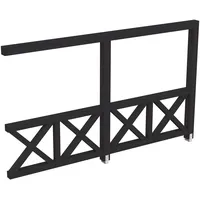 SKANHOLZ Skan Holz Andreaskreuz-Seitenwand für Terrassenüberdachung 400 cm, anthrazit