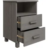 vidaXL Nachtschrank HAMAR 40 x 35 x 62 cm Hellgrau