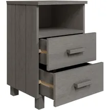vidaXL Nachtschrank HAMAR 40 x 35 x 62 cm Hellgrau