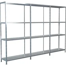 SCHULTE Regalwelt Schulte Set 1 Steckregal und 2 Anbauregale Verzinkt 180 cm x 260 x 35 cm