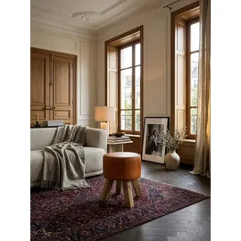 KADIMA DESIGN Sitzhocker Ziegenleder 37 x 45 x 37 cm Braun