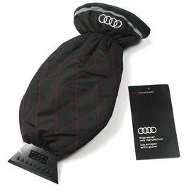 Audi Original Audi Eiskratzer mit Handschuh Winter Kratzer Scheiben Schnee Eiskratzerhandschuh 80A096010D, Schwarz