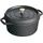 Staub Cocotte 22 cm rund schwarz