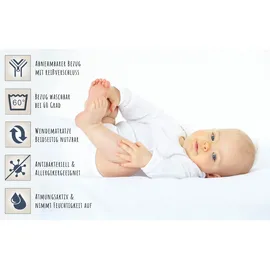 Kids Collective Babybett weiß Holz, Kiefer, 60x120 cm, Babymöbel, Babybetten, Gitterbett