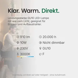 Spectrum LED Spot 10W GU10 910 lm warmweiß 1 St.
