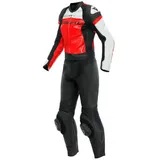 Dainese MIRAGE LADY 2-TEILIGE DAMENLEDERKOMBI SCHWARZ/ROT/WEIß 23