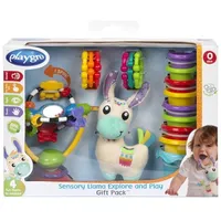 Playgro 10188328 Sensorisches Lama-Geschenkpaket zum Erkunden und Spielen