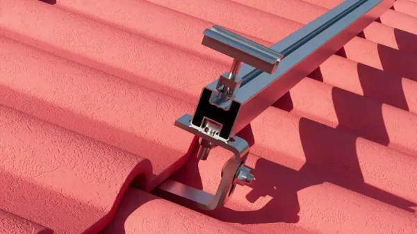 Ziegeldach (Pfanne) Montagset für 10 Solarmodule - 30mm Rahmen -