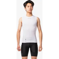 Fahrrad Unterwäsche Rennrad RR 500 Funktionsshirt Ärmellos Herren weiss M