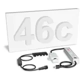 longlifeled gmbh Grundplatte weiß Ral9016 für drei 15cm Hausnummern 403x210x30mm