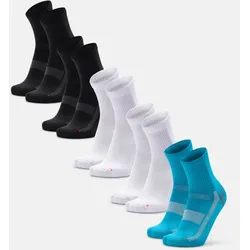 PRO SPORTSOCKEN IN VIERTELLÄNGE - 5-Pack - Schwarz/Grau | Weiß | Karibisch Blau - 43-47