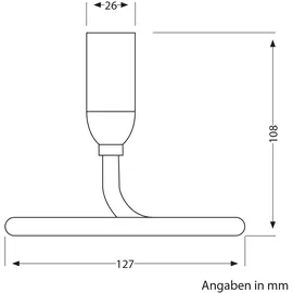 ledscom.de Tischlampe/Lampenfassung/Triangle-Dreieckfuß TRIN, Schalter, Aluminium, schwarz, 1x E14 max. 60W