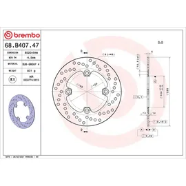 Brembo Bremsscheibe 68B40747