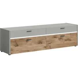 INOSIGN »Spezia, Breite 185cm, in Hellgrau, 2 Klappen, 2 Schubkästen«, TV-Board, TV-Schrank, TV-Bank, Fernsehschrank, Mediamöbel, Mediaboard