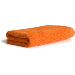 Duschtuch MÖVE "Bliss", orange, B:67cm L:140cm, Walkfrottier, Obermaterial: 100% Baumwolle, Handtücher (Packung), Perlstruktur mit leichtem Massageeffekt