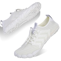 IceUnicorn Herren Damen Barfußschuhe Knit Breiter Zehenbox Traillaufschuhe Fitnessschuhe Minimalistische(U-3015Weiß,39EU) - 39 EU