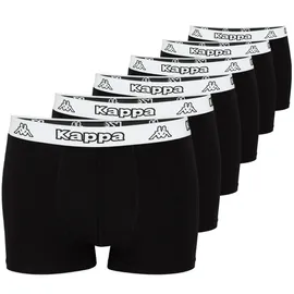Kappa Boxershorts Retro Pants (6-St) Angenehmes Single Jersey Material schwarz XXL