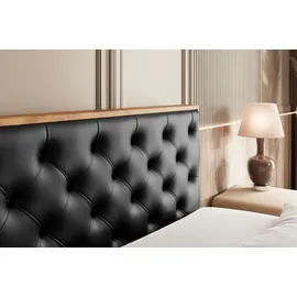 altdecor Boxspringbett 180 x 200 cm H3 Schwarz