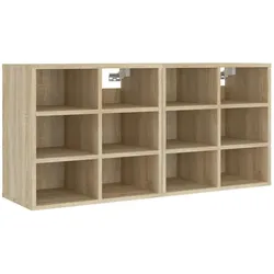 vidaXL Schuhregale 2 Stk. Sonoma-Eiche 52,5x30x50 cm