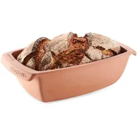 Römertopf Brotbackform MAXI aus Keramik, Kastenform für bis zu 1,5 kg Backgut, ca. 31,5 x 16 x 9,5 cm, 2,6 Liter, Brottopf zum Backen von Brot und Kuchen, glasierte Form, spülmaschinengeeignet